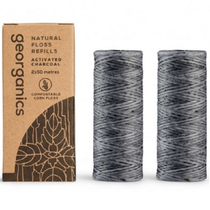 Ata dentara Charcoal (rezerva) 2*50m Georganics Oral Care
