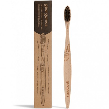 Periuta de dinti din lemn de fag Soft Georganics Oral Care