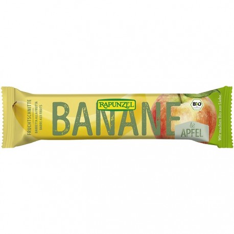 Baton de fructe cu banana si mar, bio vegan 40g Rapunzel