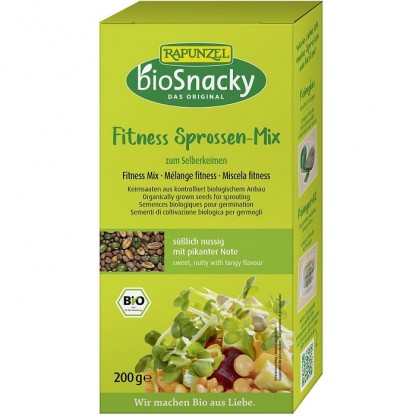 Amestec de seminte pentru germinat bio Fitness 200g Rapunzel BioSnacky