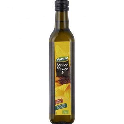 Ulei de floarea soarelui bio, presat la rece 500ml Dennree