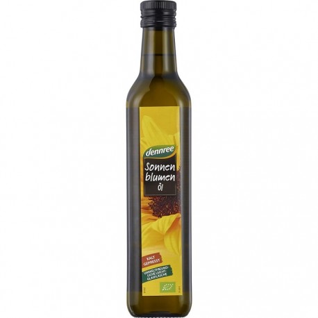 Ulei de floarea soarelui bio, presat la rece 500ml Dennree