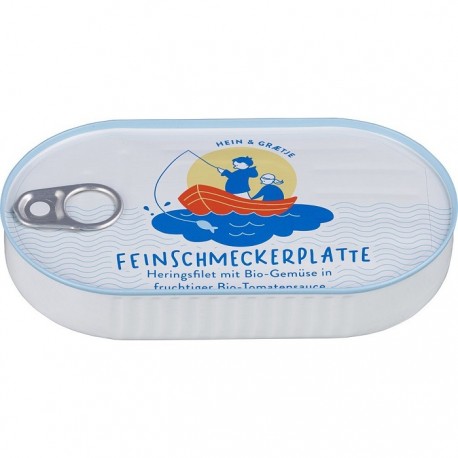 File de hering cu legume in sos de rosii eco 200g Hein Graetje