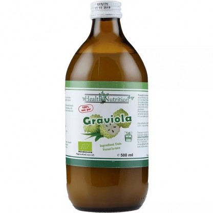 Suc de Graviola bio 100% pur, fara zahar 500ml Health Nutrition