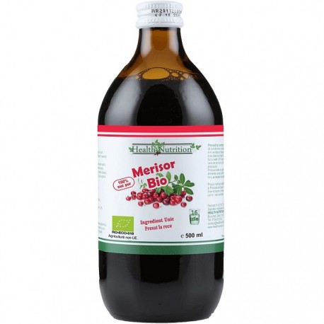 Suc de Merisor bio pur, fara zahar 500ml Health Nutrition