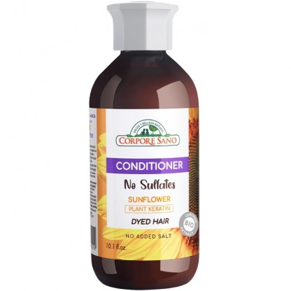 Balsam de par fara sulfati cu cheratina din plante, pt par vopsit 300ml Corpore Sano
