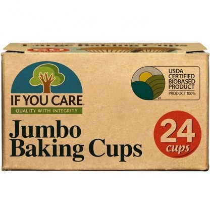 Hartie de copt briose nealbita (fara clor) compostabila, 24 buc Jumbo If You Care