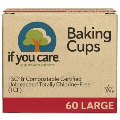 Hartie de copt briose nealbita (fara clor) compostabila, 60 buc Large If You Care