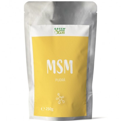 MSM pudra raw (metilsulfonilmetan, sulf natural din plante) 250g Green Bliss