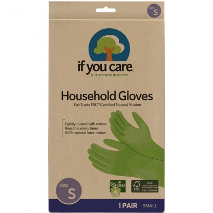 Manusi din cauciuc natural marimea S, pt uz casnic, If You Care