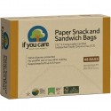 Pungi de hartie nealbita pentru sandwich si snacks, fara clor, compostabile 48 buc If You Care