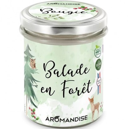 Lumanare parfumata naturala pin si eucalipt 150g Aromandise