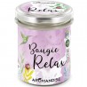 Lumanare parfumata naturala Relax, vegana 150g Aromandise