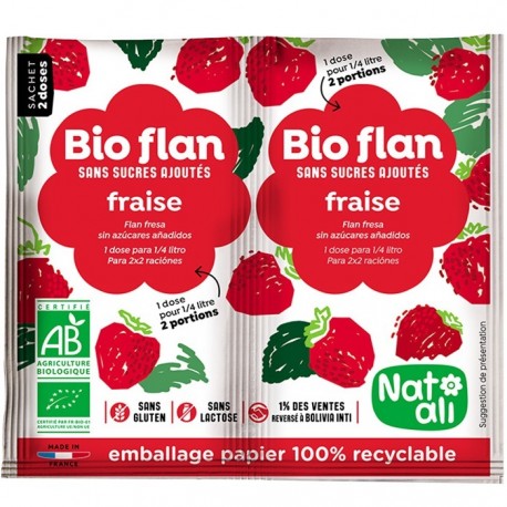 Budinca de capsune bio 2x 4g Nat-Ali