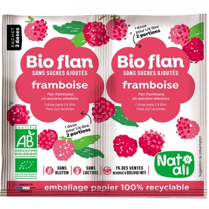 Budinca de zmeura bio 2x4g Nat-Ali