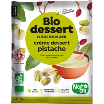 Desert crema cu fistic bio 60g Nat-Ali