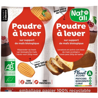 Praf de copt bio, fara gluten, fara fosfati 2x7g Nat-Ali