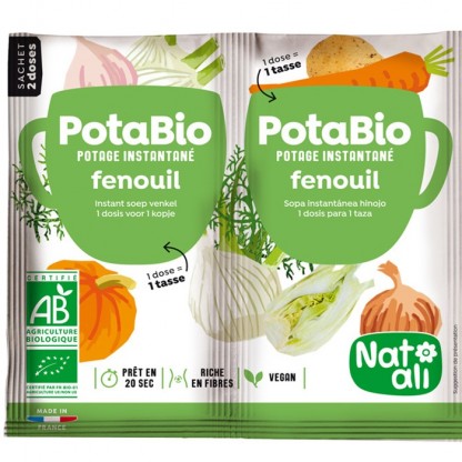 Supa instant cu fenicul si legume bio, vegan 2x8.5g Nat-Ali
