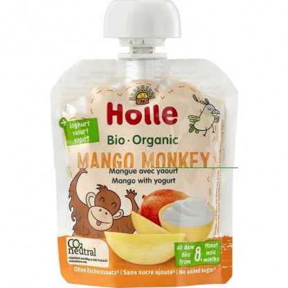 Piure bio de mango cu iaurt pentru copii, +8 luni 85g Holle