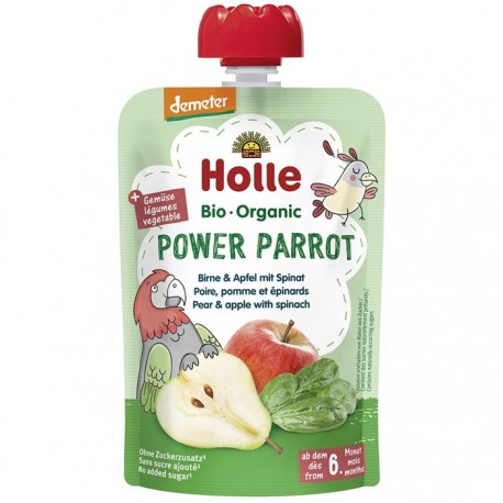 Piure din pere si mere cu spanac bio pentru copii, +6 luni 100g Holle