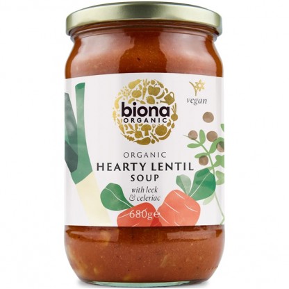 Supa de linte cu legume bio 680g Biona