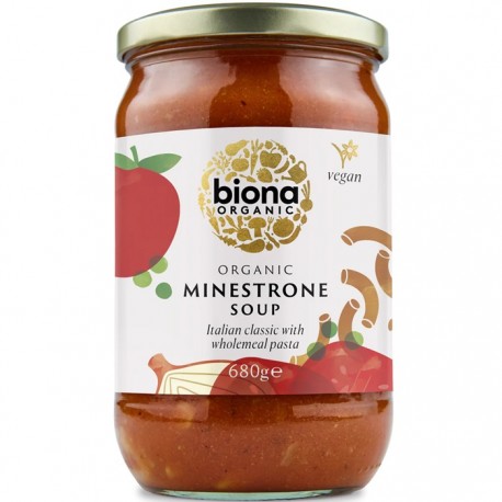 Supa Minestrone cu legume si paste bio 680g Biona