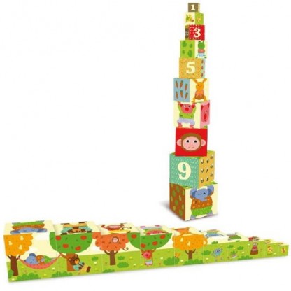 Cuburi piramida Melusine Vilac, 1-3 ani