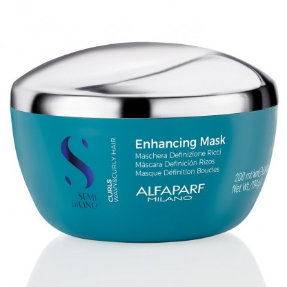 Masca pentru par cret, ondulat Semi di Lino Curls Enhancing Mask 200ml Alfaparf Milano