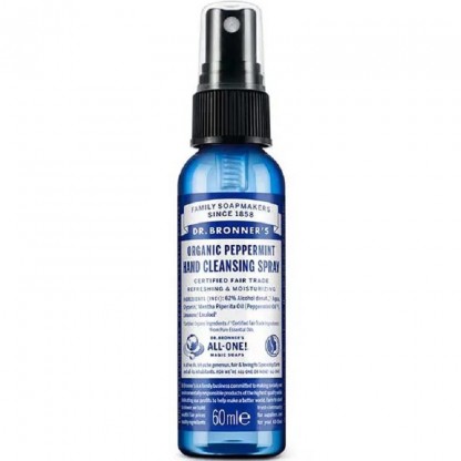 Spray de maini igienizant cu menta bio 60ml Dr Bronner