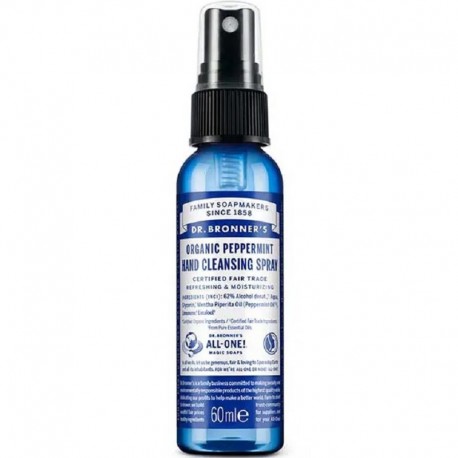 Spray de maini igienizant cu menta bio Peppemint 60ml Dr Bronner