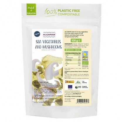 Alge marine cu ciuperci shiitake 100g Algamar