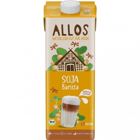 Bautura de soia Barista bio, fara gluten 1000 ml Allos
