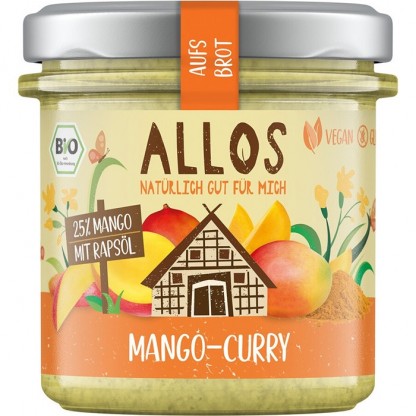 Crema tartinabila cu mango si curry bio 140g Allos