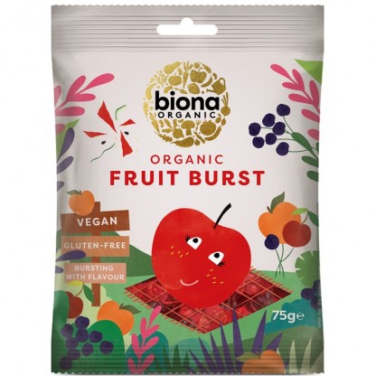 Jeleuri de fructe bio Fruit burst, fara gluten, fara gelatina 75g Biona