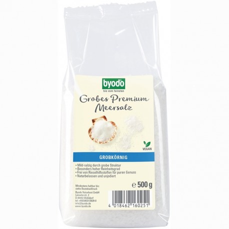 Sare de Atlantic grunjoasa neiodata 500g Byodo