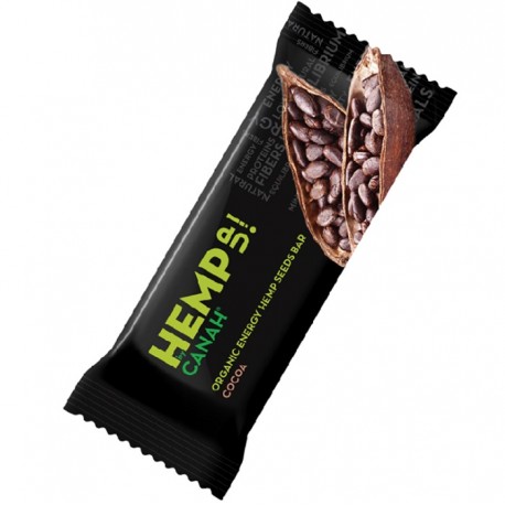 Baton din seminte de canepa cu cacao bio 48g Canah