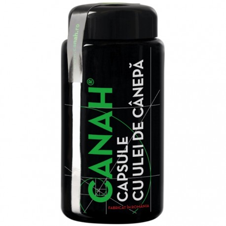 Capsule cu ulei de canepa presat la rece 90 buc Canah Capsule cu ulei de canepa presat la rece 90 buc Canah