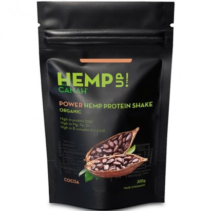 Power shake proteic de canepa si cacao bio 300g Canah
