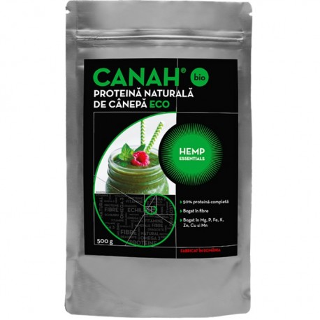Pudra proteica de canepa bio 500g Canah