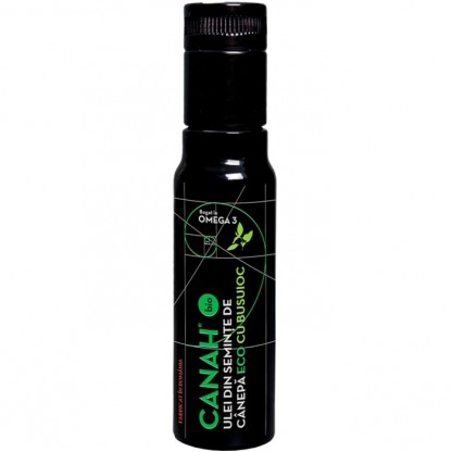 Ulei de canepa cu busuioc bio, presat la rece 100ml Canah