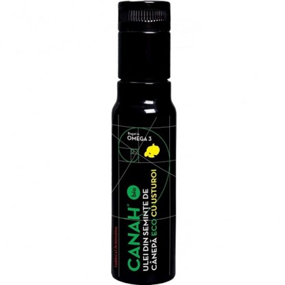Ulei de canepa cu usturoi bio, presat la rece 100ml Canah