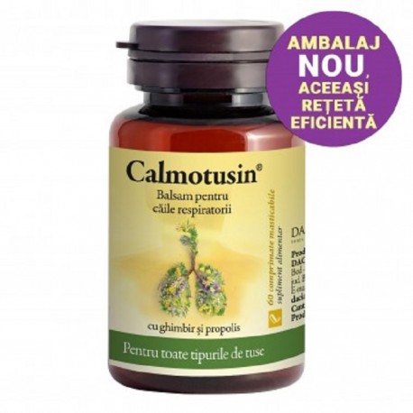 Calmotusin comprimate masticabile cu ghimbir si propolis 60buc Dacia Plant