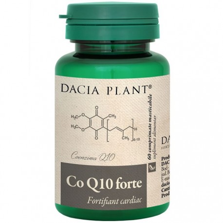 Coenzima Q10 Forte 60 capsule masticabile Dacia Plant Coenzima Q10 Forte 60 capsule masticabile Dacia Plant