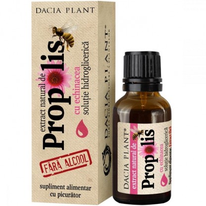 Propolis cu Echinacea, fara alcool, cu picurator 20ml Dacia Plant