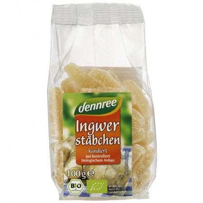 Ghimbir confiat bio 100g Dennree