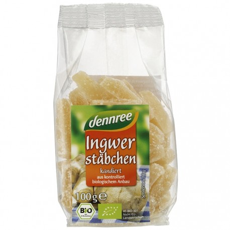 Ghimbir confiat bio 100g Dennree