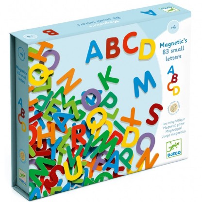 Joc cu magneti 83 Litere colorate Djeco, de la 4 ani
