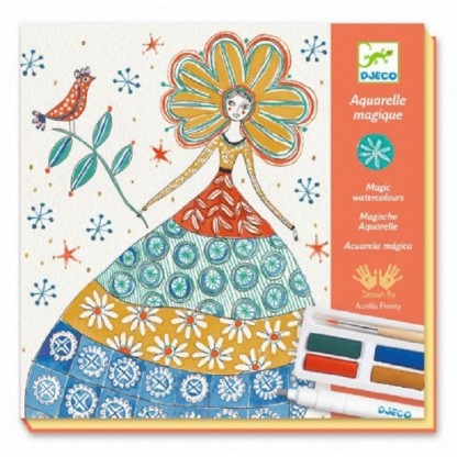 Atelier creativ de pictura Djeco, Rochii cu flori, de la 8 ani