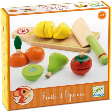 Joc de rol Fructe și legume de feliat Djeco, de la 3 ani