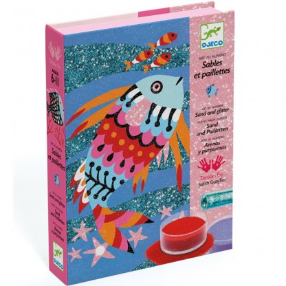 Joc cu nisip colorat Pesti Stralucitori Djeco, de la 6 ani